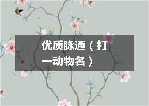 优质脉通（打一动物名）