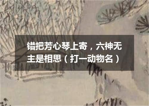 错把芳心琴上寄，六神无主是相思（打一动物名）