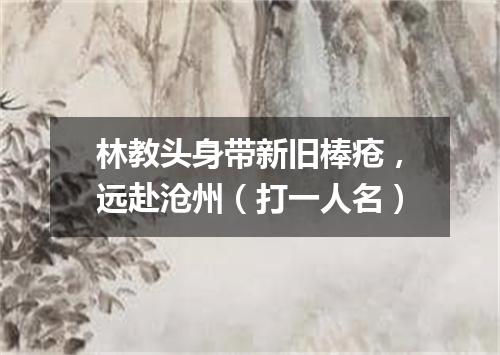 林教头身带新旧棒疮，远赴沧州（打一人名）