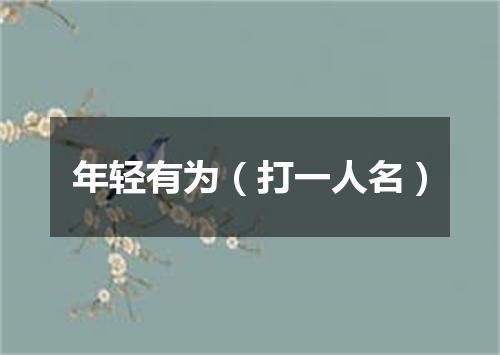 年轻有为（打一人名）