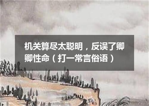 机关算尽太聪明，反误了卿卿性命（打一常言俗语）