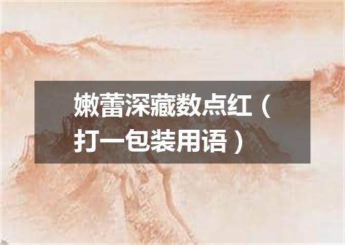 嫩蕾深藏数点红（打一包装用语）