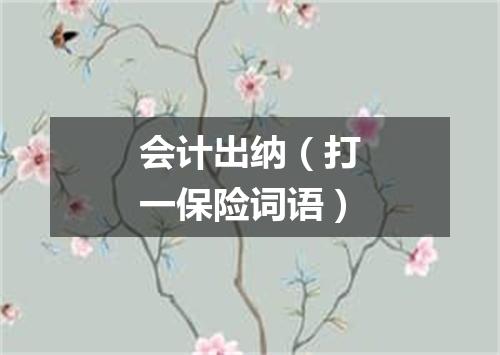 会计出纳（打一保险词语）