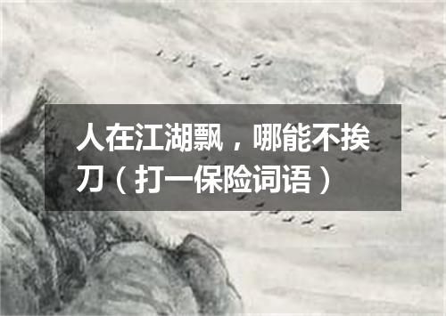 人在江湖飘，哪能不挨刀（打一保险词语）