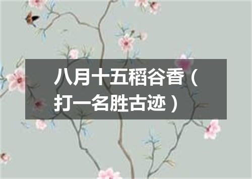 八月十五稻谷香（打一名胜古迹）