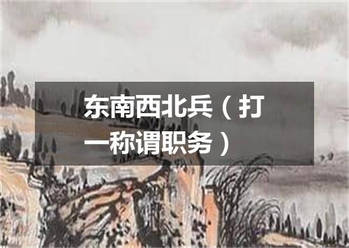 东南西北兵（打一称谓职务）