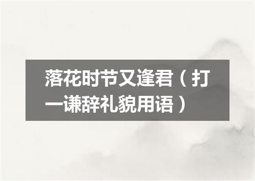 落花时节又逢君（打一谦辞礼貌用语）
