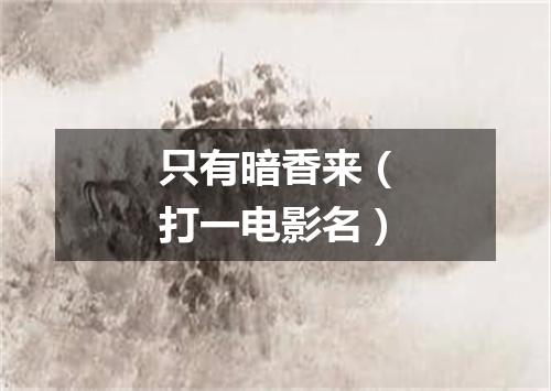 只有暗香来（打一电影名）