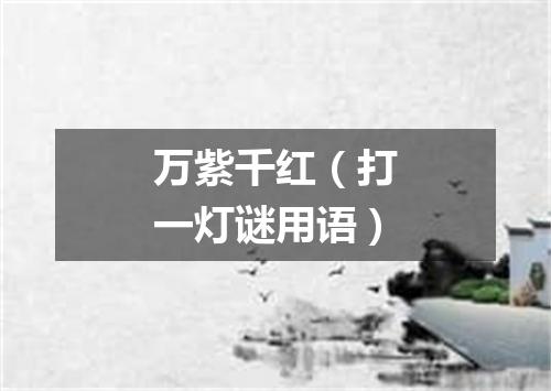 万紫千红（打一灯谜用语）