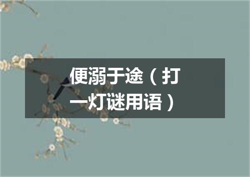 便溺于途（打一灯谜用语）