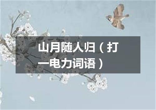 山月随人归（打一电力词语）