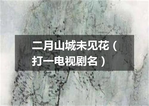二月山城未见花（打一电视剧名）