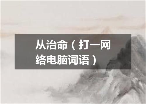 从治命（打一网络电脑词语）