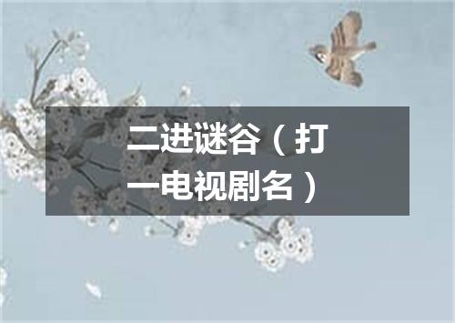 二进谜谷（打一电视剧名）