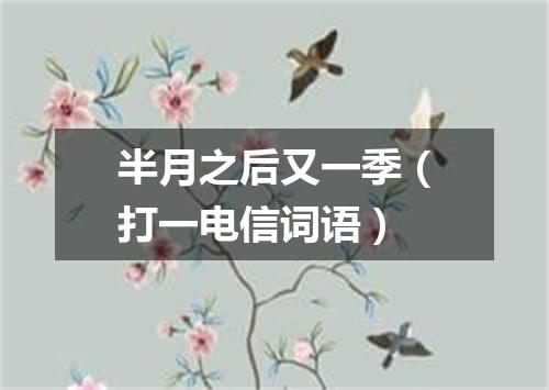 半月之后又一季（打一电信词语）