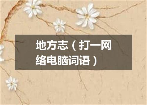地方志（打一网络电脑词语）