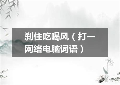 刹住吃喝风（打一网络电脑词语）