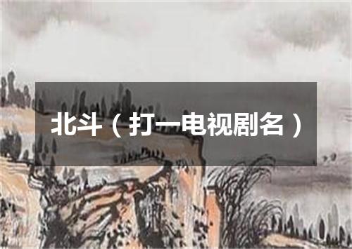 北斗（打一电视剧名）