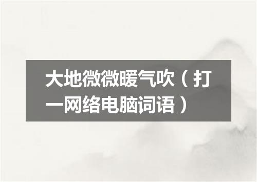 大地微微暖气吹（打一网络电脑词语）