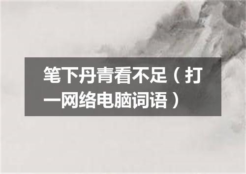 笔下丹青看不足（打一网络电脑词语）