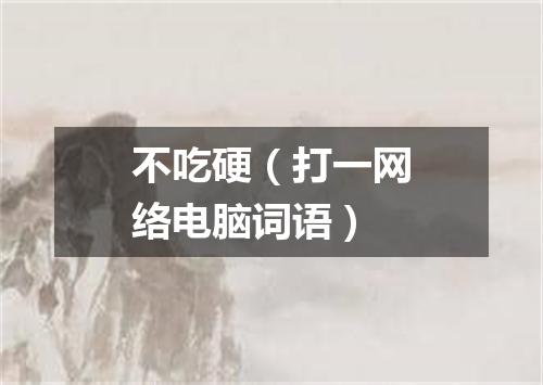 不吃硬（打一网络电脑词语）