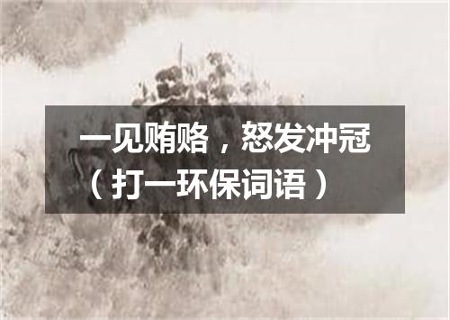 一见贿赂，怒发冲冠（打一环保词语）