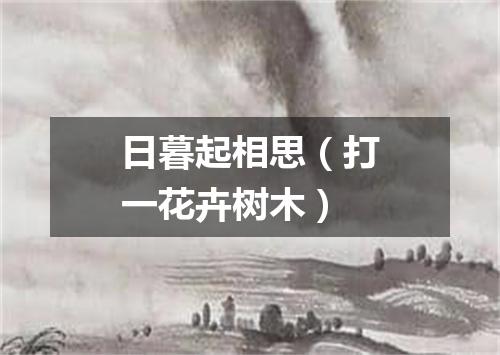 日暮起相思（打一花卉树木）