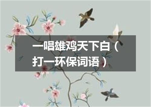 一唱雄鸡天下白（打一环保词语）