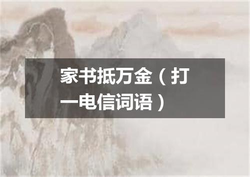 家书抵万金（打一电信词语）