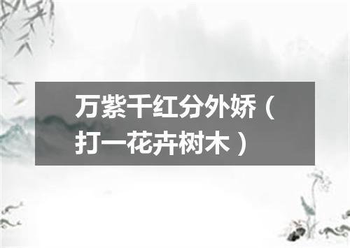 万紫千红分外娇（打一花卉树木）
