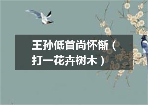 王孙低首尚怀惭（打一花卉树木）