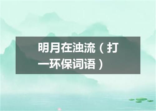 明月在浊流（打一环保词语）