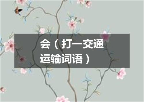 会（打一交通运输词语）