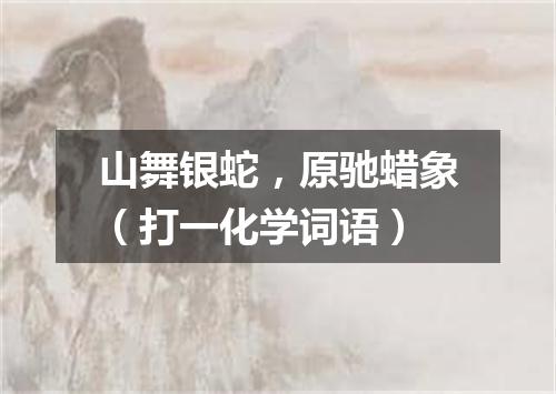 山舞银蛇，原驰蜡象（打一化学词语）