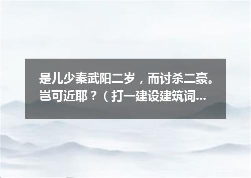 是儿少秦武阳二岁，而讨杀二豪。岂可近耶？（打一建设建筑词语）