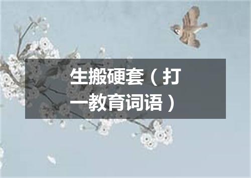 生搬硬套（打一教育词语）
