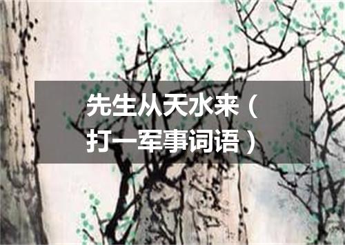 先生从天水来（打一军事词语）
