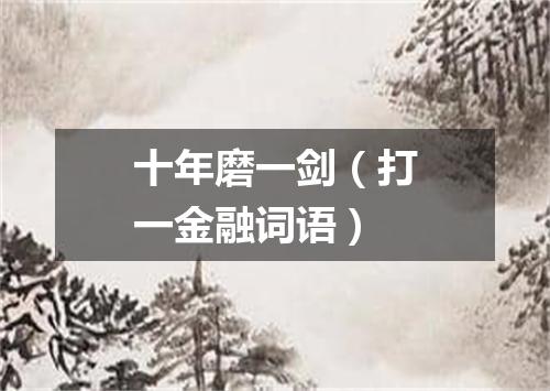 十年磨一剑（打一金融词语）