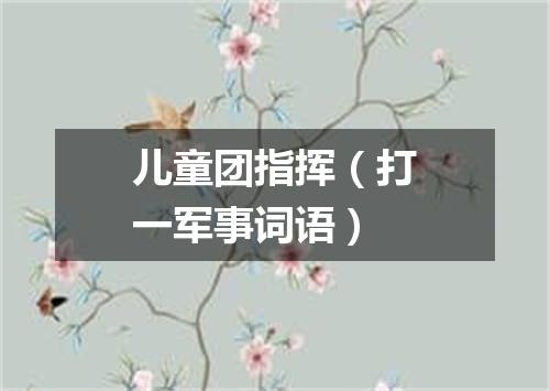 儿童团指挥（打一军事词语）
