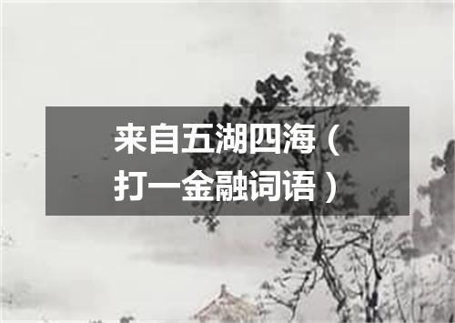 来自五湖四海（打一金融词语）