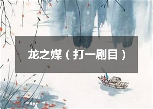 龙之媒（打一剧目）