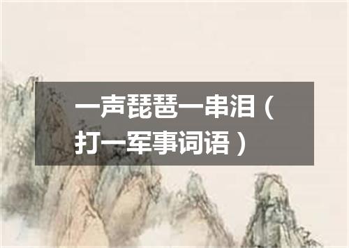 一声琵琶一串泪（打一军事词语）