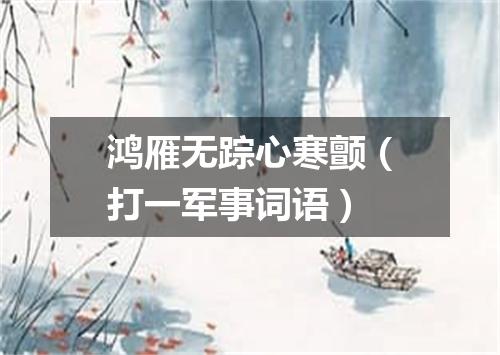 鸿雁无踪心寒颤（打一军事词语）