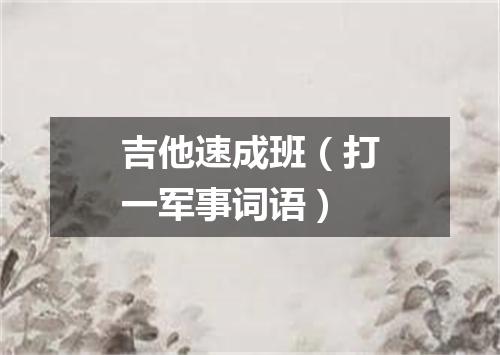 吉他速成班（打一军事词语）