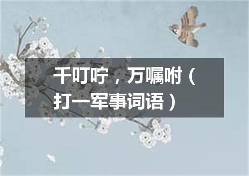千叮咛，万嘱咐（打一军事词语）