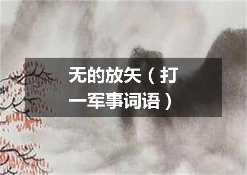 无的放矢（打一军事词语）