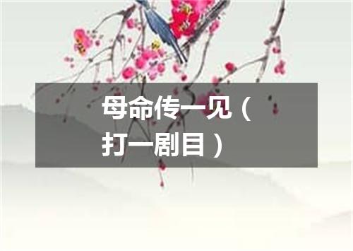 母命传一见（打一剧目）
