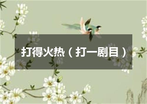 打得火热（打一剧目）