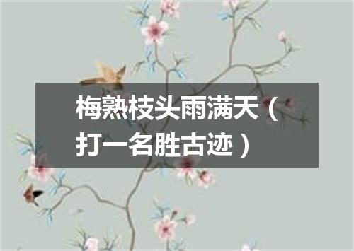 梅熟枝头雨满天（打一名胜古迹）