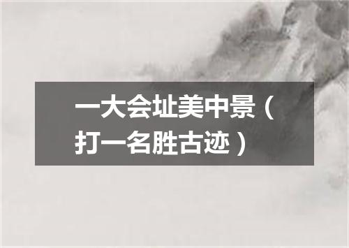 一大会址美中景（打一名胜古迹）